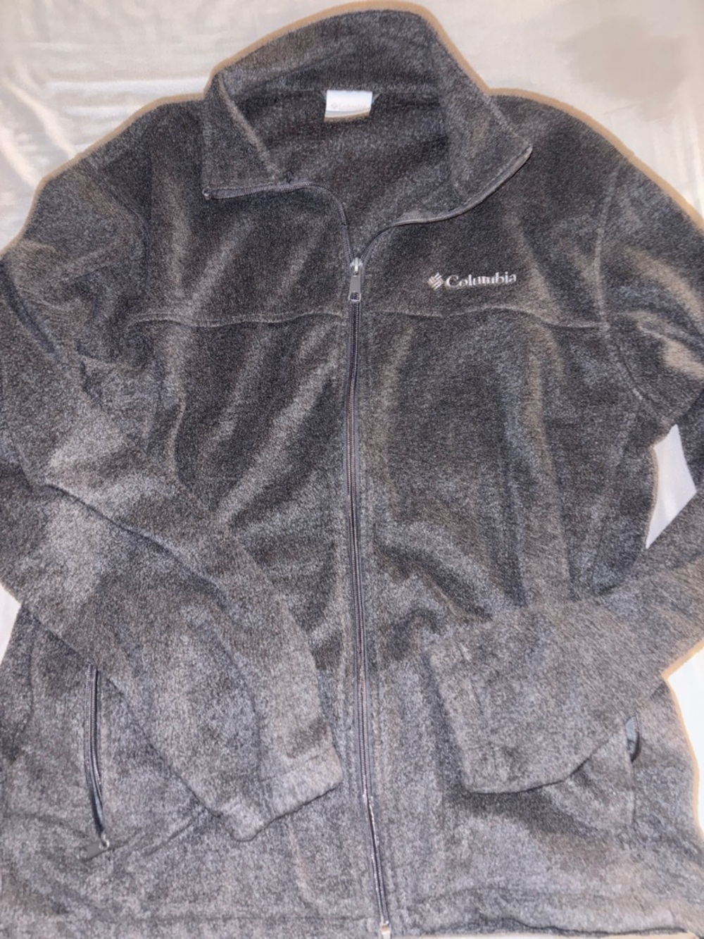 Columbia Heather Gray Fleece Jacket
